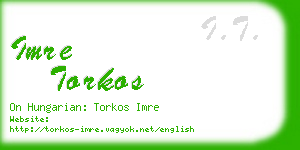 imre torkos business card